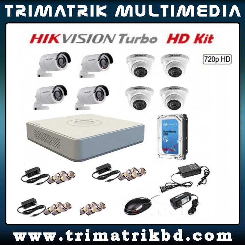 Hikvision 08 CCTV Camera Package Bangladesh